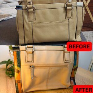 Upcycled Tignanello Leather Bag – Hand-Painted & Restored | Sustainable Fashion